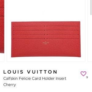Louis Vuitton Calfskin Felicie card holder